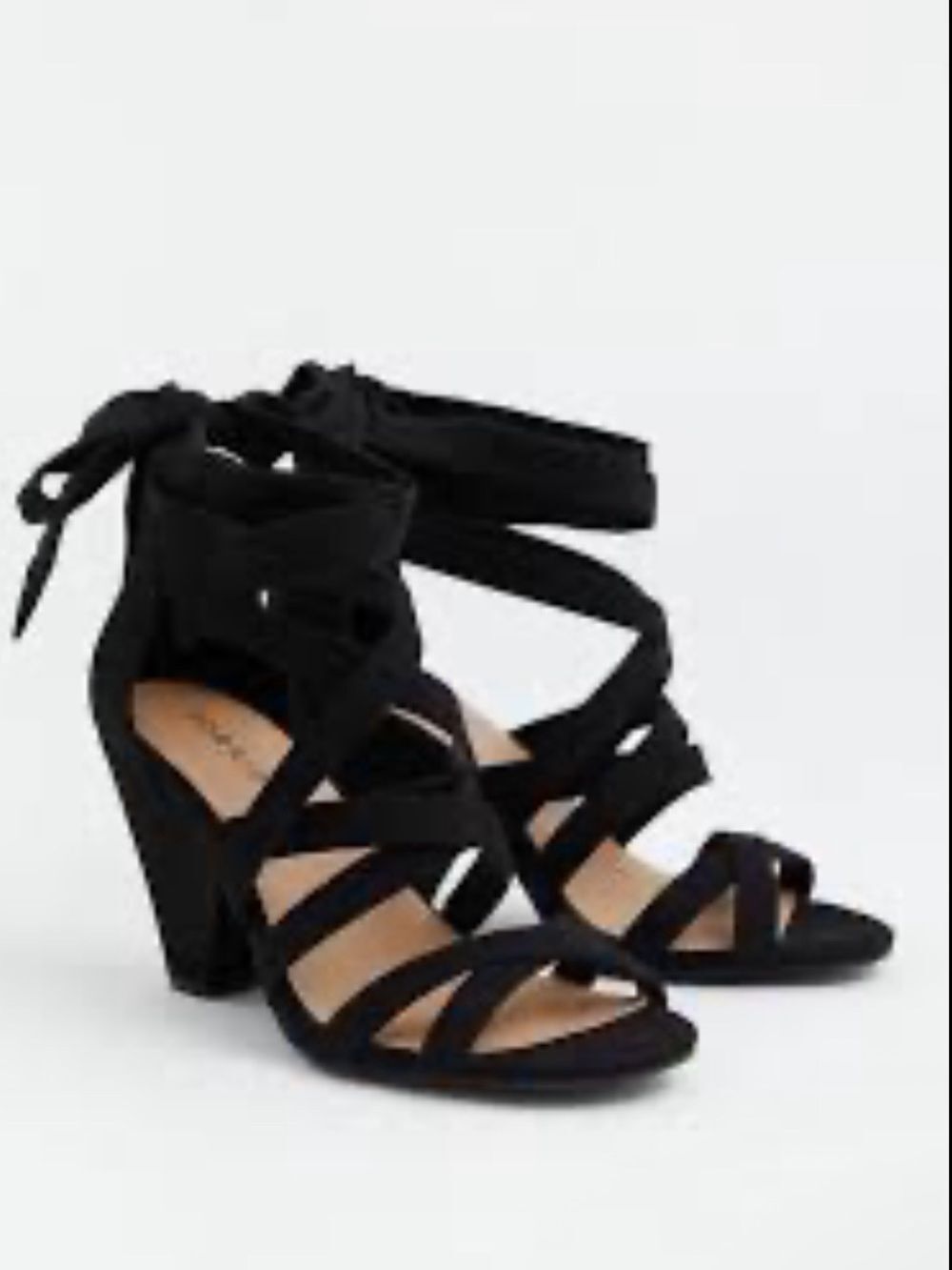 Women’s Black Strappy Block Heel Sandals